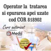 Curs Operator Tratarea și Epurarea Apei Uzate cod COR 818902 – Certificare Recunoscută